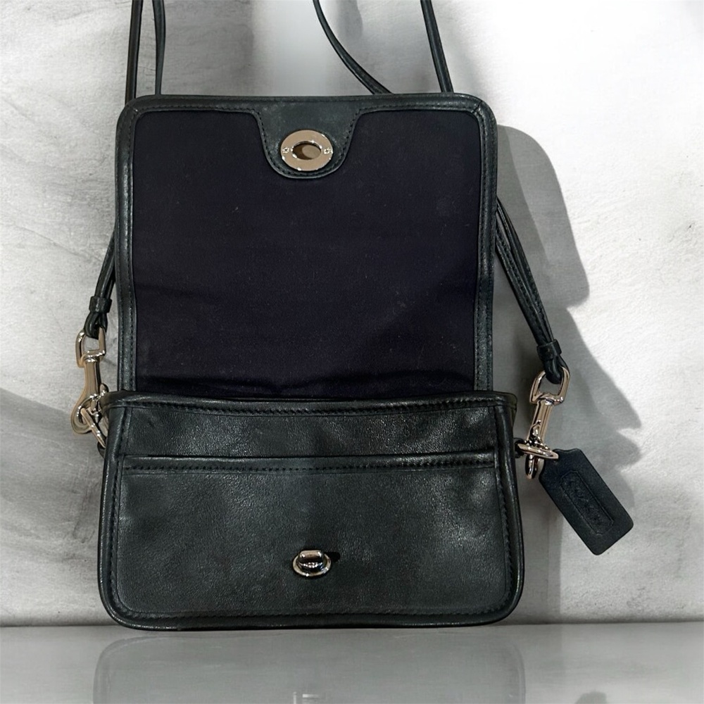 Coach Black Leather Crossbody Bag - Picture 7 of 9